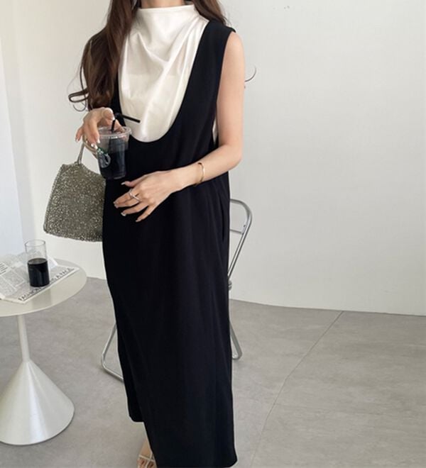 GeeRA（ジーラ）の「楽ちん！ストレッチ前後２ＷＡＹジャンパースカート（ジャンパースカート）」｜詳細画像