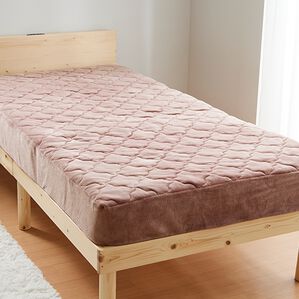iellio（イエリオ）の「ふわふわフランネル素材の敷きパッド一体型ボックスシーツ＜あったか＞（ボックスシーツ・ベッドシーツ）」｜モーヴピンク