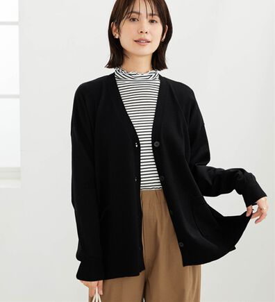 BELLUNA（ベルーナ）の「静電防止！ゆったりＶネックカーディガン（ニットカーディガン）」