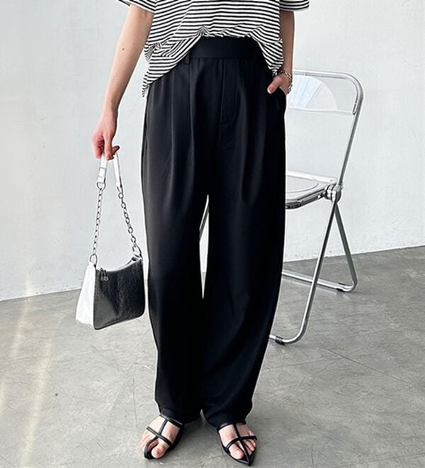 GeeRA（ジーラ）の「オンオフ着られる！カーブパンツ（フルレングスパンツ）」｜詳細画像