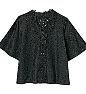 RANAN（ラナン）の「レースコンビブラウス（ブラウス）」｜ブラック