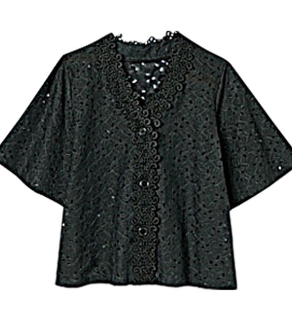 RANAN（ラナン）の「レースコンビブラウス（ブラウス）」｜ブラック