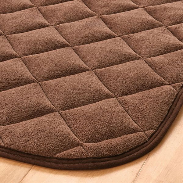 「ふわふわキルトラグ（カーペット）」｜ブラウン