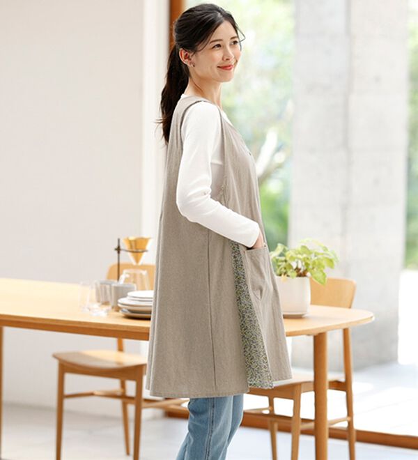 ルフラン（ルフラン）の「【３色組】毎日を彩る♪小花チュニックエプロン（エプロン）」｜詳細画像