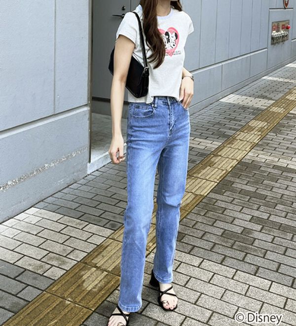 GeeRA（ジーラ）の「【Disney/ディズニー】別注〈Mickey Mouse＆Minnie Mouse〉〈Marie〉コンパクトプリントTシャツ（Tシャツ）」｜詳細画像