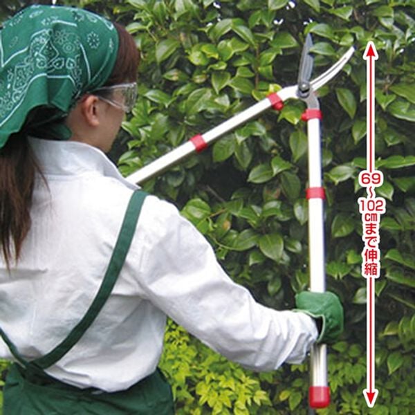 「アルス伸縮式強力刈込鋏（ガーデニング・園芸用品）」｜詳細画像