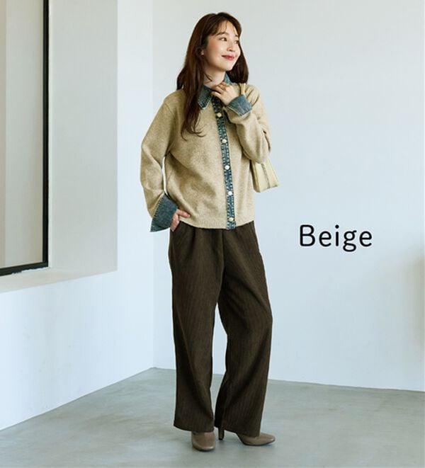 BELLUNA（ベルーナ）の「デニム&times;ニット切替ジャケット（その他ジャケット）」｜詳細画像