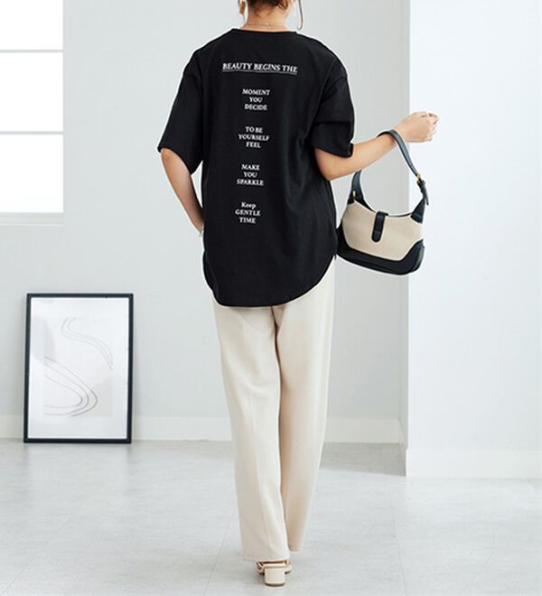 GeeRA（ジーラ）の「プリントチュニックＴシャツ（カットソー）」｜詳細画像