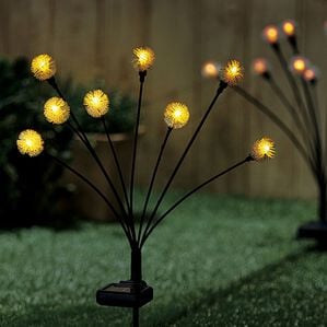 「たんぽぽ風ソーラーライト　２本組（ガーデニング・園芸用品）」｜1