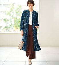 BELLUNA（ベルーナ）の「花柄プリント楊柳素材ワンピース（プリントワンピース）」