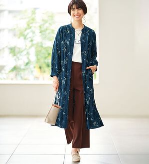 BELLUNA（ベルーナ）の「花柄プリント楊柳素材ワンピース（プリントワンピース）」｜詳細画像