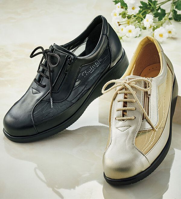 ルフラン（ルフラン）の「４Ｅ牛革涼しげチュールウォーキング（スニーカー）」｜詳細画像