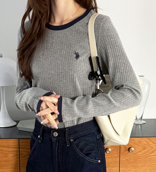 GeeRA（ジーラ）の「【U.S. POLO ASSN.】配色デザインリブロンT（カットソー）」｜詳細画像