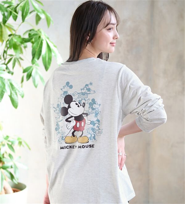 BELLUNA（ベルーナ）の「＜Ｄｉｓｎｅｙ＞【ミッキー】プリントビックTシャツ（カットソー）」｜詳細画像