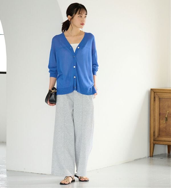 BELLUNA（ベルーナ）の「【快適Ｌａｂ．】シャリ冷！洗える多機能ニットカーディガン（ニットカーディガン）」｜詳細画像