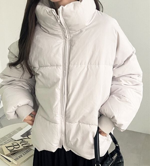 スタンドカラーフェイクダウンジャケット - ベルーナ【公式】