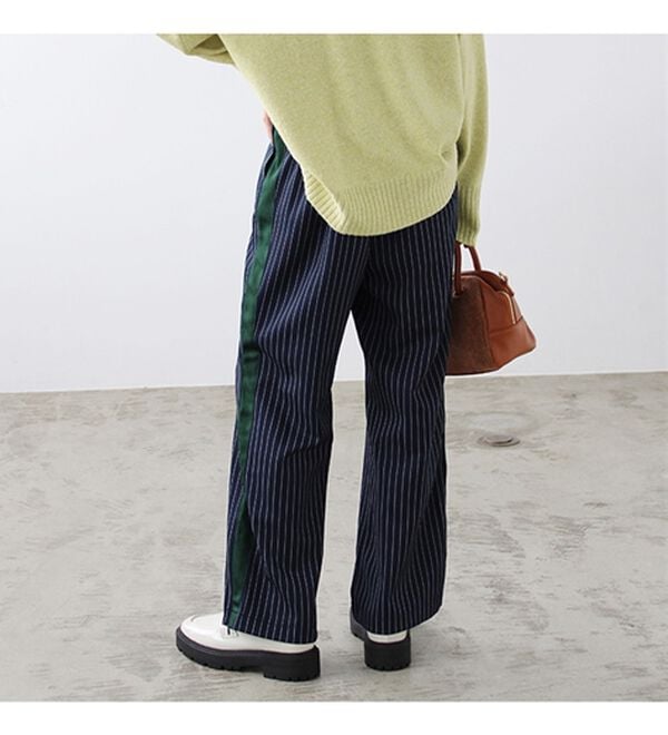 GeeRA（ジーラ）の「サイドライン裾スリットパンツ（フルレングスパンツ）」｜詳細画像