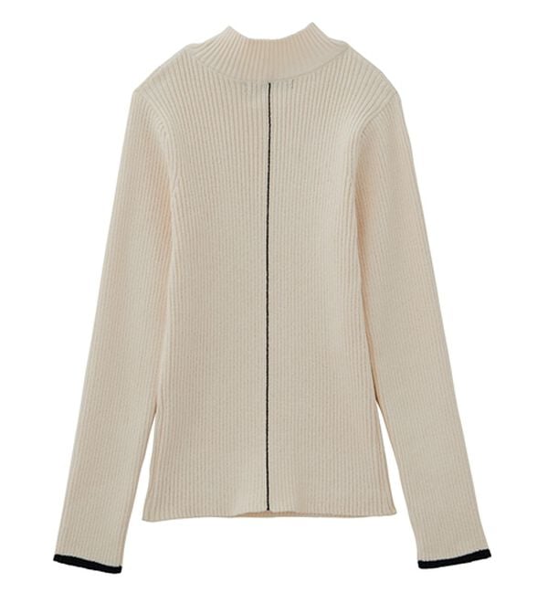 RANAN（ラナン）の「もちもちリブパイピングハイネックニット（ニット・セーター）」｜詳細画像