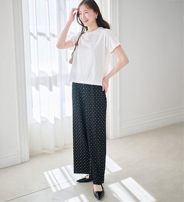 RANAN（ラナン）の「【5つの機能付】ひんやり着回し抜群ベーシックＴシャツ＜選べる着丈＞（Tシャツ）」｜詳細画像