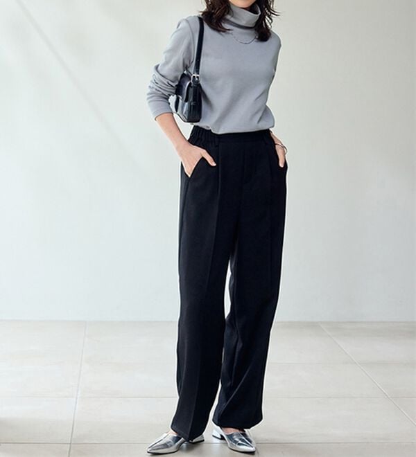 BELLUNA（ベルーナ）の「【選べる衿】肌に優しい綿１００％暖か発熱素材プルオーバー＜ベルホット　コットン＞（カットソー）」｜詳細画像