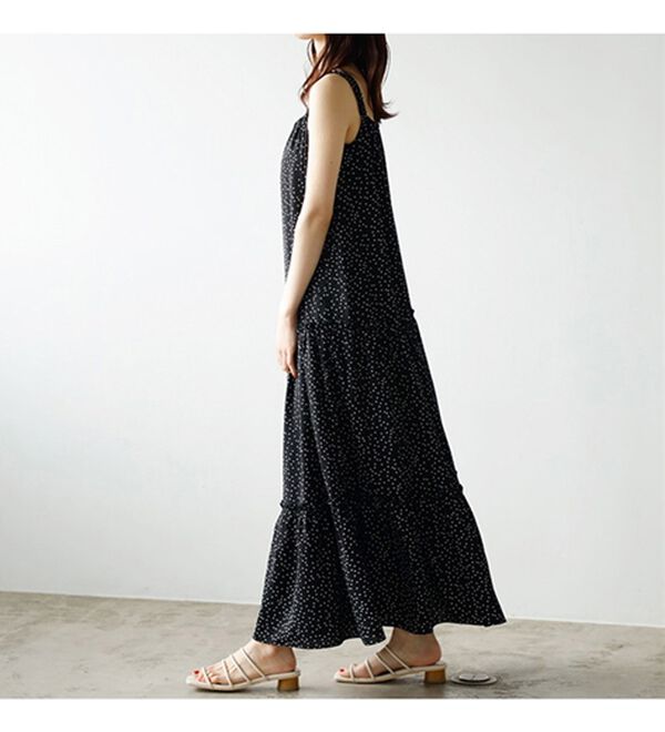 GeeRA（ジーラ）の「ドット柄ティアードマキシワンピース（その他ワンピース）」｜詳細画像