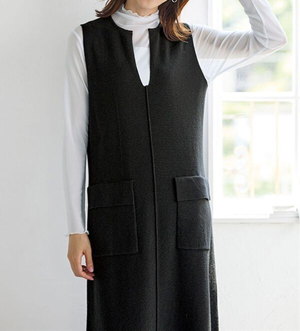 BELLUNA（ベルーナ）の「冬のコーデにちょい足し♪シアーハイネックプルオーバー（カットソー）」｜詳細画像