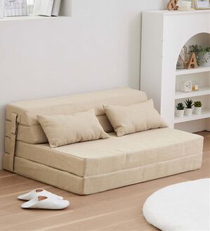 iellio（イエリオ）の「３通りに使えるマットレス＜ソファ・マットレス・背もたれ付マットレス＞（マットレス）」｜ベージュ