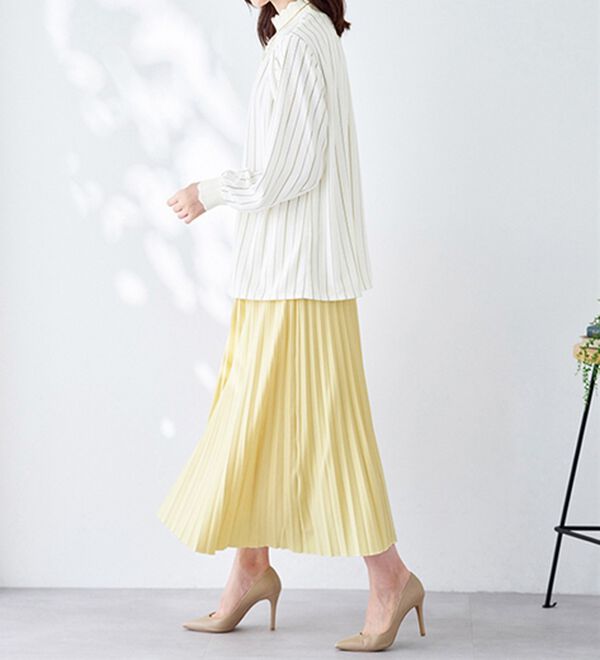 BELLUNA（ベルーナ）の「衿＆袖ニット使い美人顔ブラウス（ブラウス）」｜詳細画像