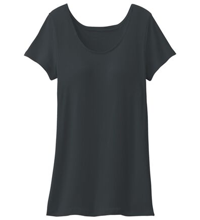 LAVIENNE（ラヴィエンヌ）の「【吸汗速乾】＜さらりラボ＞カップ付半袖インナー（ブラトップ・カップ付きインナー）」