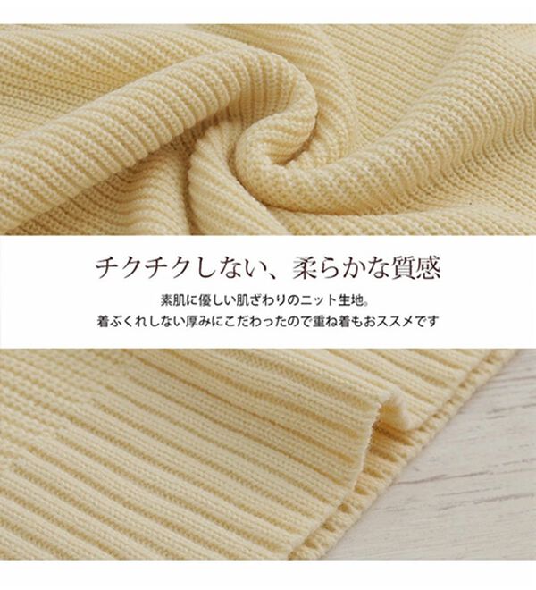 A HAPPY MARILYN（アハッピーマリリン）の「【Ｌ～６Ｌ／選べる配色・同色】あぜ編みハーフジップニット（ニット・セーター）」｜詳細画像