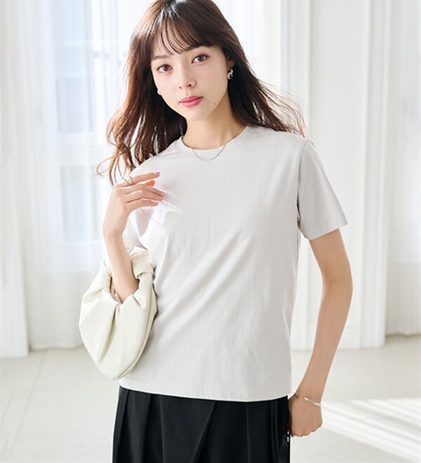 RANAN（ラナン）の「【5つの機能付】ひんやり着回し抜群ベーシックＴシャツ＜選べる着丈＞（Tシャツ）」｜詳細画像