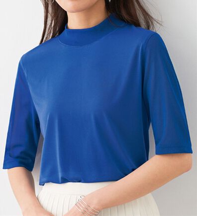 BELLUNA（ベルーナ）の「脱Ｔシャツ！チュールデザイントップス（カットソー）」