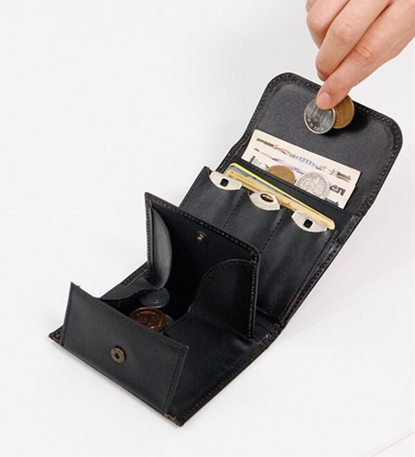 BELLUNA（ベルーナ）の「牛革コインスルーコンパクト機能財布（財布・パスケース）」｜詳細画像