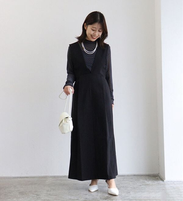 Pierrot（ピエロ）の「ウエストマークジャンパースカート（ジャンパースカート）」｜詳細画像