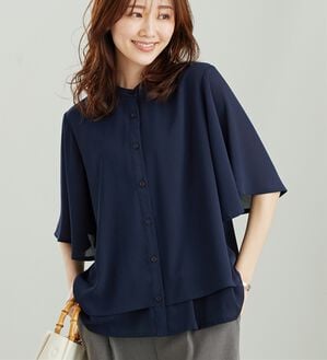 BELLUNA（ベルーナ）の「ふわり涼やか！楊柳シフォンフレアー袖ブラウス（ブラウス）」｜詳細画像