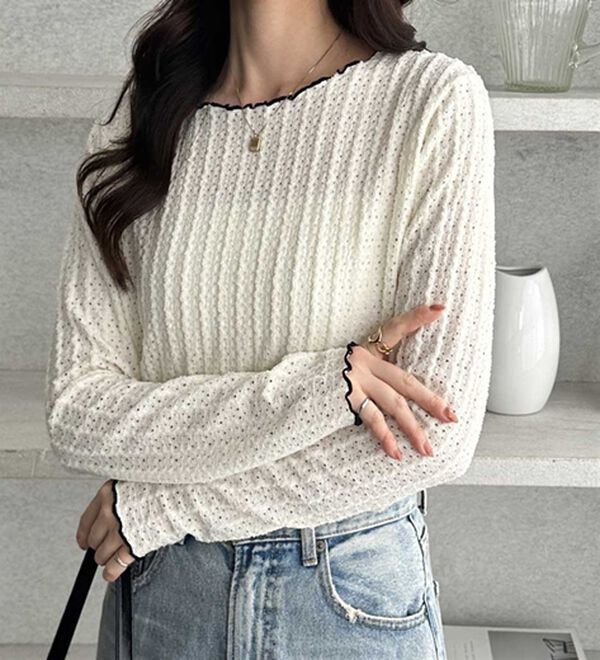 GeeRA（ジーラ）の「表面感配色メローカットソー（カットソー）」｜詳細画像