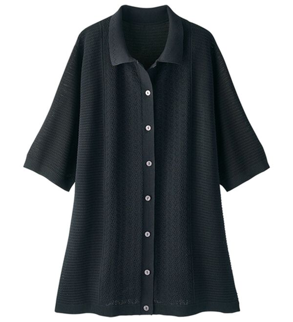 ルフラン（ルフラン）の「【２色組】涼やか♪ポロ衿ニットカーデ（ポロシャツ）」｜詳細画像