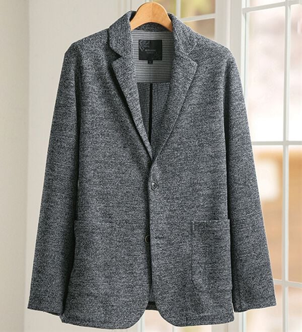 「お手入れ簡単！リラックスイージージャケット（メンズジャケット）」｜杢グレー