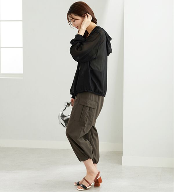 BELLUNA（ベルーナ）の「柔らかシアー素材フード付ブルゾン（ブルゾン）」｜詳細画像