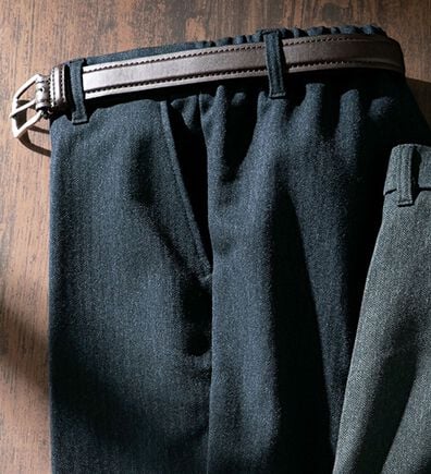 「国産ぬく暖。ラクで素敵な上質パンツ（メンズスラックス）」