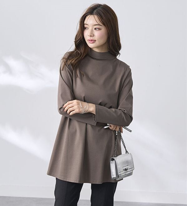 BELLUNA（ベルーナ）の「艶やかコットン１００％チュニック（チュニック）」｜詳細画像