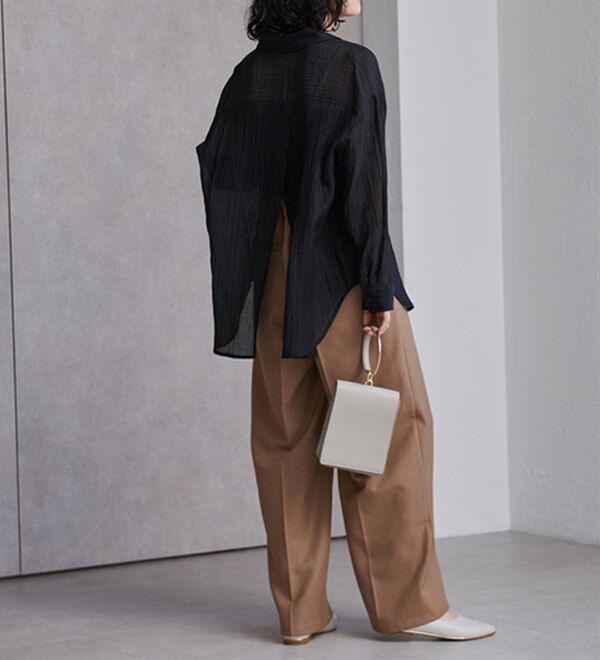 RANAN（ラナン）の「バックスリットシアーシャツ（シャツ）」｜詳細画像