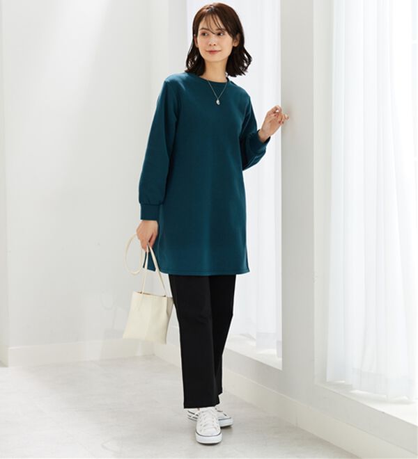 BELLUNA（ベルーナ）の「ふんわり素材軽ぽかチュニックワンピ―ス（チュニックワンピース）」｜詳細画像