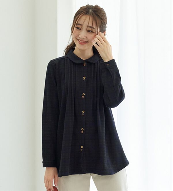 BELLUNA（ベルーナ）の「まるで着る毛布！静電防止付裏ファーブラウス（チュニック）」｜詳細画像