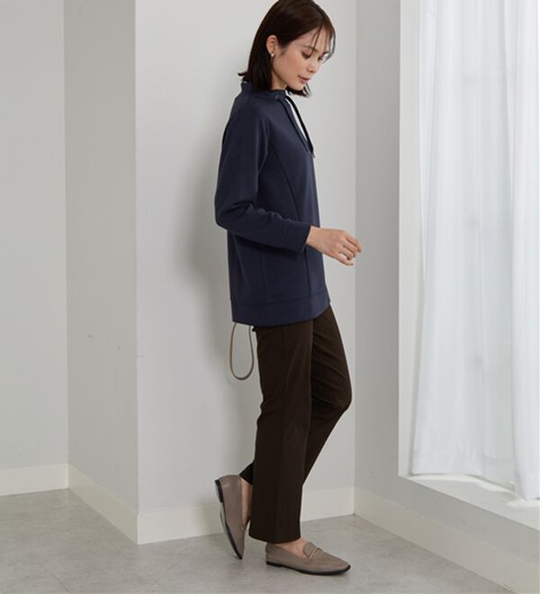 BELLUNA（ベルーナ）の「綿タッチハイパー美脚フレアーパンツ（フルレングスパンツ）」｜詳細画像