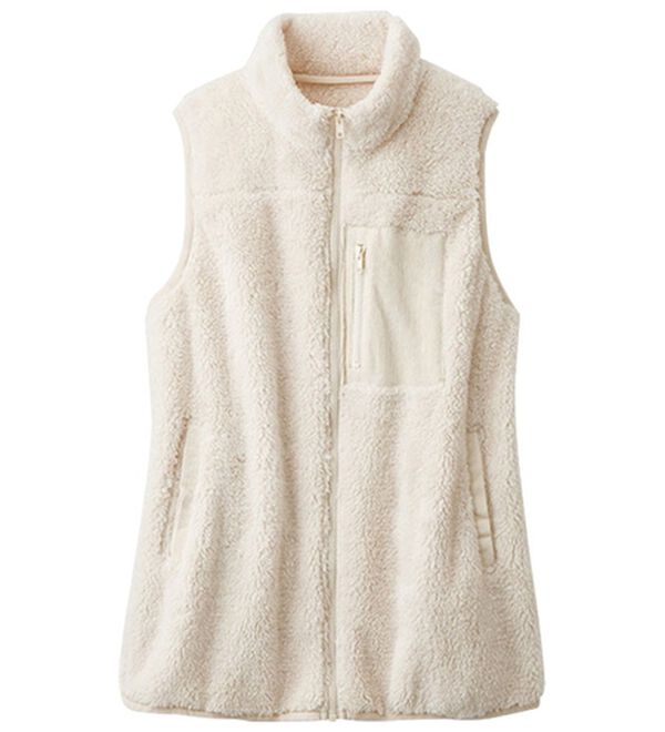 「ふわふわフリースベスト（パジャマ・ルームウェア）」｜アイボリー