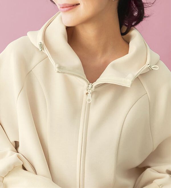 BELLUNA（ベルーナ）の「【ＳＭＡＲＴ　ＥＣＯ　ＪＥＲＳＥＹ】ダブルジップ切替パーカー（パーカー）」｜詳細画像