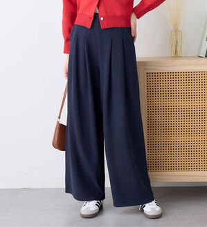 alotta（アロッタ）の「マシュマロのような肌触り！新定番パンツ（ワイドパンツ・ガウチョ）」｜ネイビー