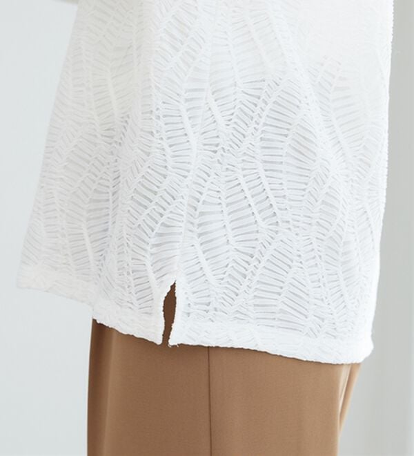 BELLUNA（ベルーナ）の「波柄ジャカードバルーン袖プルオーバー（カットソー）」｜詳細画像