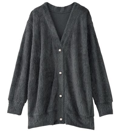 alotta（アロッタ）の「ふんわりシャギーＶネックカーディガン（その他カーディガン）」